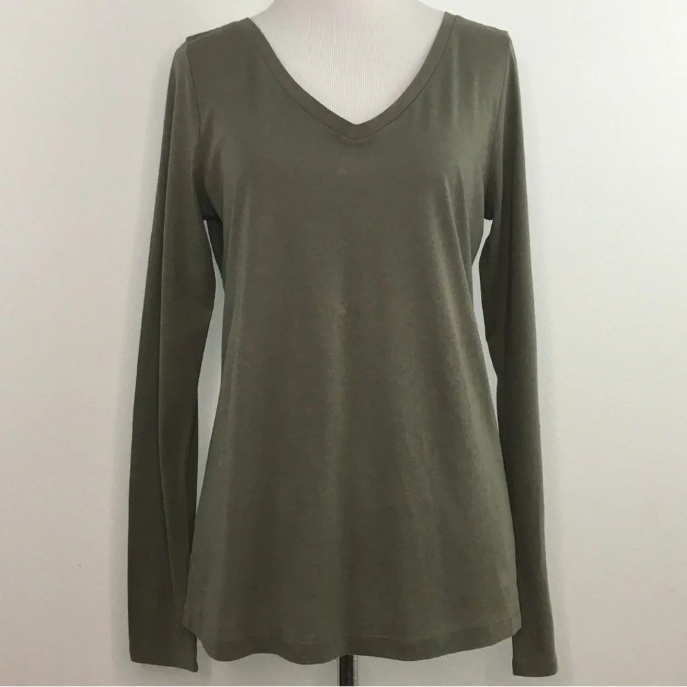 LOFT | Olive Green Long Sleeve Top